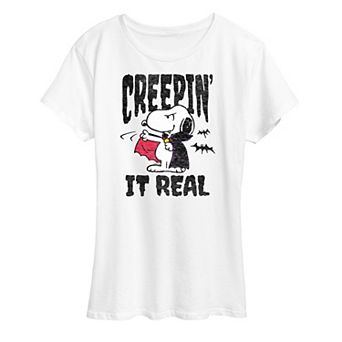 Women's Peanuts Snoopy Creepin' It Real Graphic Tee