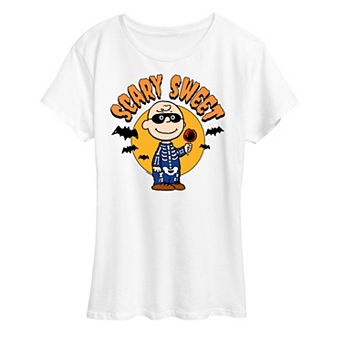 Women's Peanuts Charlie Brown Scary Sweet Graphic Tee
