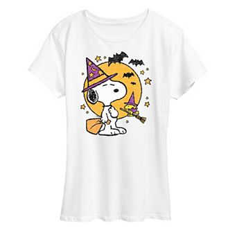 Women's Peanuts Snoopy & Woodstock Witchcraft Graphic Tee