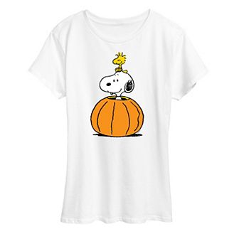 Women's Peanuts Snoopy & Woodstock Pumpkin Graphic Tee