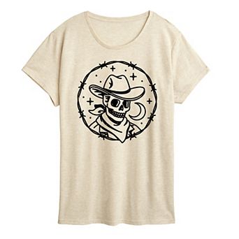Women's Skeleton Cowboy Graphic Tee