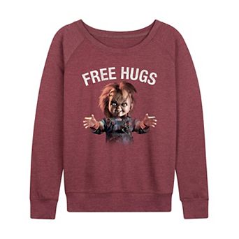 Women's Chucky Free Hugs French Terry Long Sleeve Tee