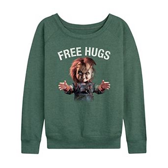 Women's Chucky Free Hugs French Terry Long Sleeve Tee