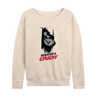 Women's Chucky Here's Chucky French Terry Long Sleeve Tee