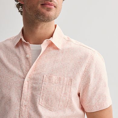 Men's Sonoma Goods For Life® Short Sleeve Perfect Length Linen Shirt