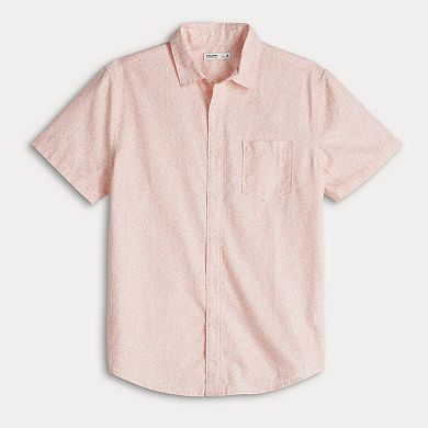 Men's Sonoma Goods For Life® Short Sleeve Perfect Length Linen Shirt