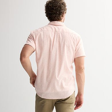 Men's Sonoma Goods For Life® Short Sleeve Perfect Length Linen Shirt