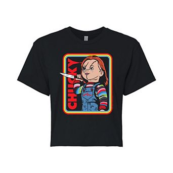 Juniors' Chucky Retro Cropped Tee