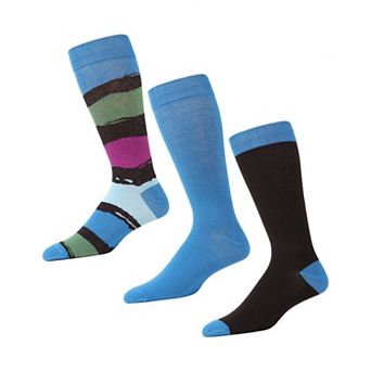 Paint Block Cotton Blend Crew Sock 3 Pack