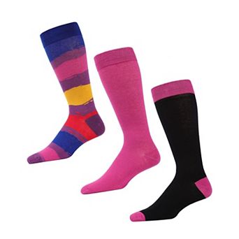 Paint Block Cotton Blend Crew Sock 3 Pack