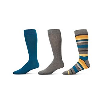 Striped Cotton Blend Crew Sock 3 Pack