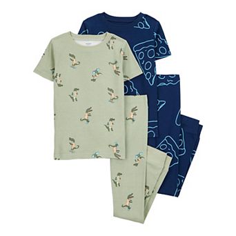 Boys 4-14 Carter's 4 pc Pajama Tee and Pajama Pants Set