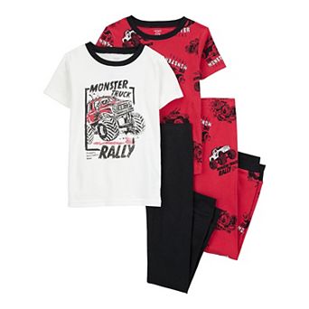 Boys 4-14 Carter's 4 pc Pajama Tee and Pajama Pants Set
