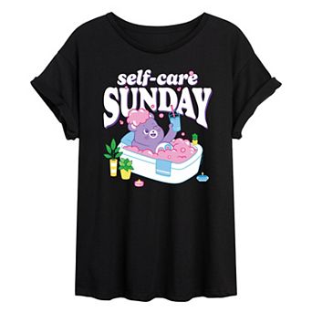 Juniors' Care Bears Self Care Sunday Oversized Tee