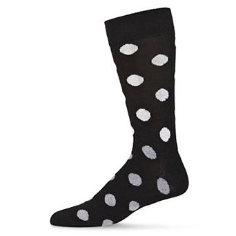 Men's Polka Dot Luxuriously Soft Cashmere Blend Crew Sock
