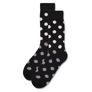Men's Polka Dot Luxuriously Soft Cashmere Blend Crew Sock