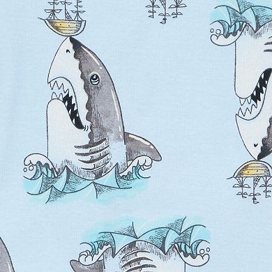 Boys 4-14 Carter's Print Snug Fit Cotton 4-Piece Pajama Top & Pajama Shorts Set