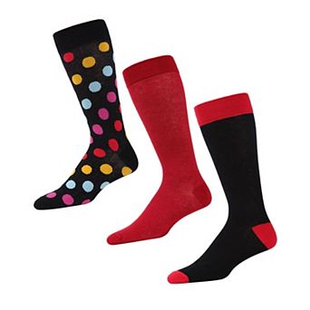 Dotagonal Cotton Blend Crew Sock 3 Pack