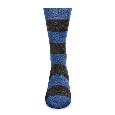 Men's Striped Luxuriously Soft Cashmere Blend Crew Sock