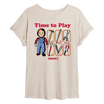 Juniors' Chucky Time To Play Oversized Tee