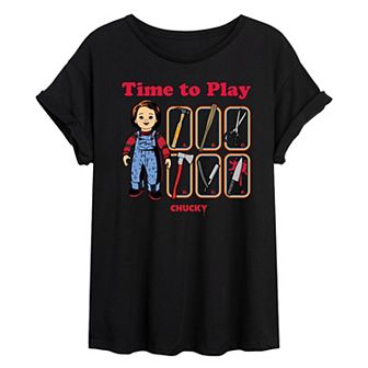 Juniors' Chucky Time To Play Oversized Tee