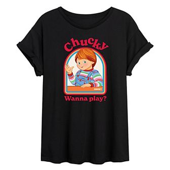 Juniors' Chucky Wanna Play Oversized Tee