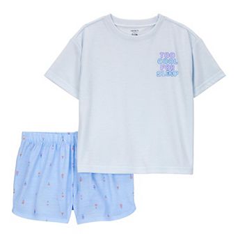 Girls 4-14 Carter's Ice Cream Print Loose Fit 2 pc Pajama Top & Pajama Shorts Set