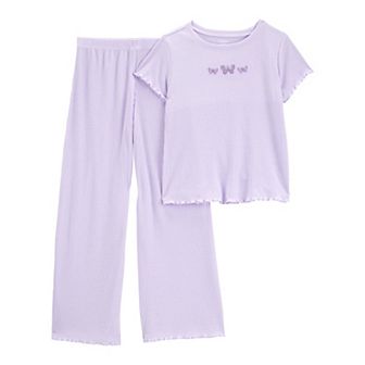 Girls 4-14 Carter's 2 pc Butterfly Pajama Top & Pajama Pants Set
