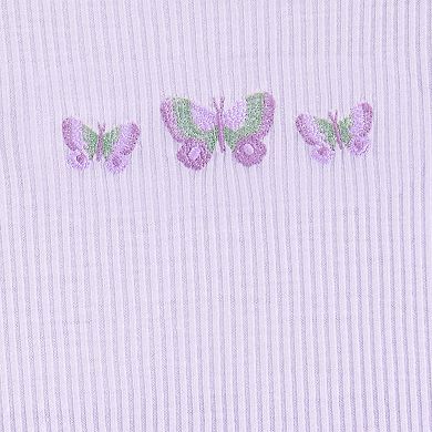 Girls 4-14 Carter's 2-Piece Butterfly Pajama Top & Pajama Pants Set
