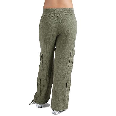 Juniors' Indigo Rein Wide Leg Cargo Pants