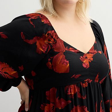 Plus Size Nine West Sweetheart Maxi Dress