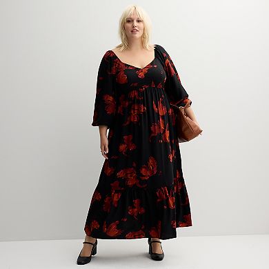 Plus Size Nine West Sweetheart Maxi Dress