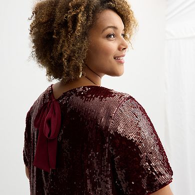 Plus Size Nine West Sequin Party Dress