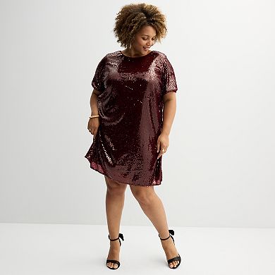 Plus Size Nine West Sequin Party Dress
