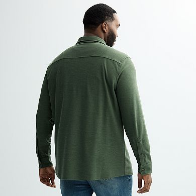 Big & Tall Sonoma Goods For Life® Everyday Long Sleeve Knit Button-Down Shirt
