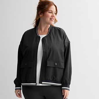 Women's Tek Gear® Tipped Woven Bomber Jacket