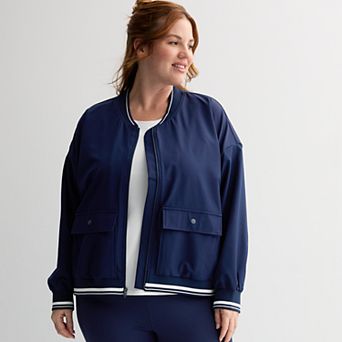Women's Tek Gear® Tipped Woven Bomber Jacket