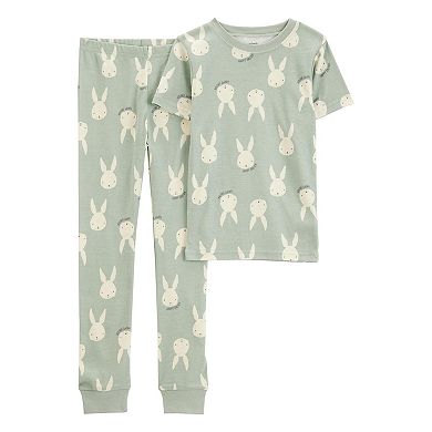 Kids 4-14 Carter's 2-Piece Bunny Snug Fit Cotton Pajama Top & Pajama Pants Set
