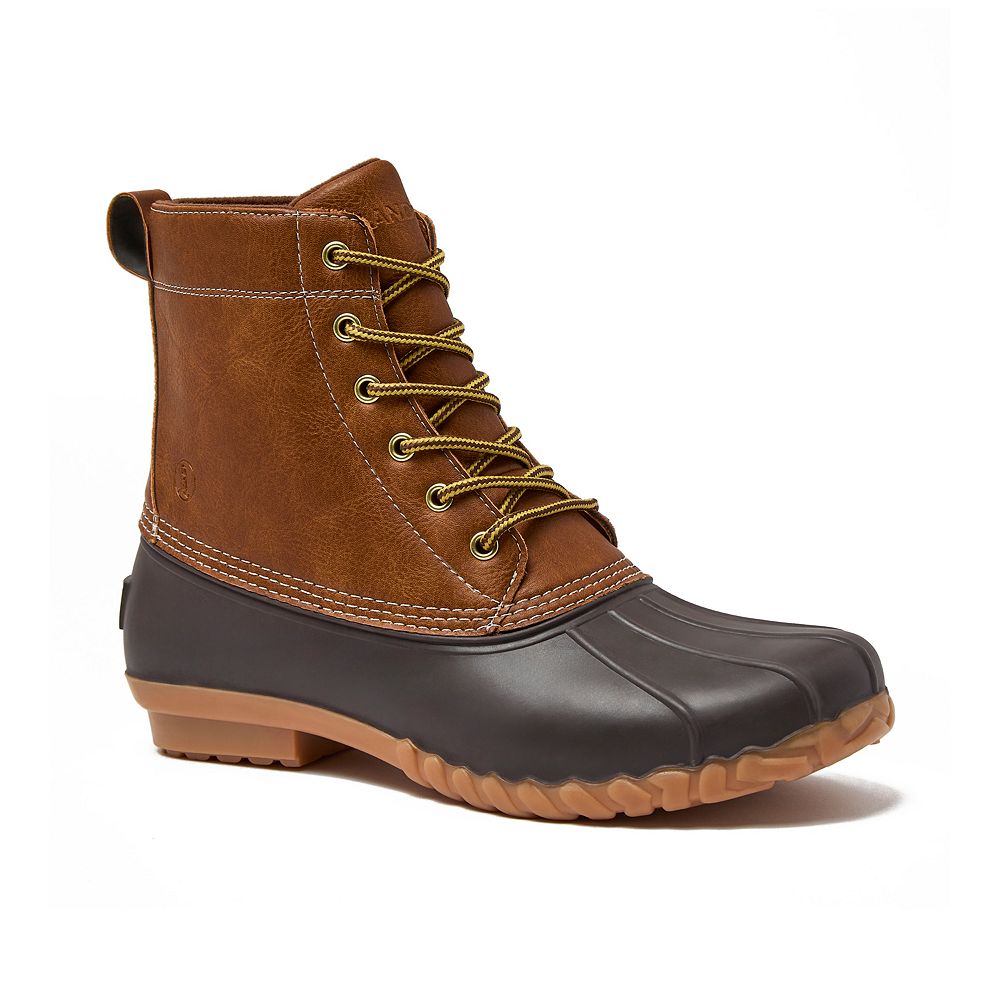 Lands End Leather Rubber Chelsea Duck Boots Mens 9 Brown Black Waterproof Rain Amazon.com | Lands main image 3