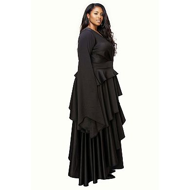 Plus Size Zeta Ruffled Drama Dress