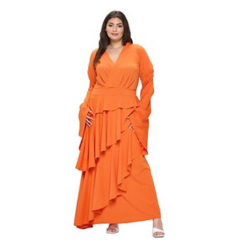 Plus Size Zeta Ruffled Drama Dress