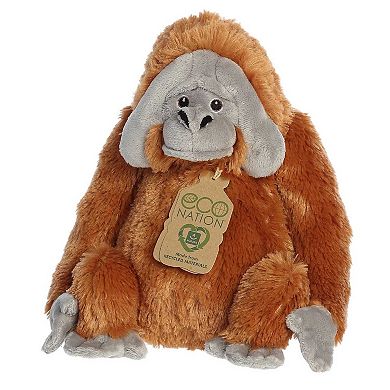 Aurora Medium Orange Eco Nation Eco Hugs 12" Orangutan Eco-friendly Stuffed Animal