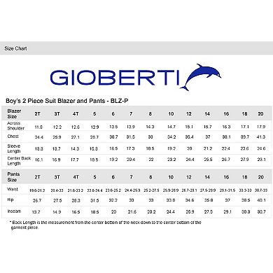 Gioberti Boy's Suit Jacket Blazer And Dress Pants