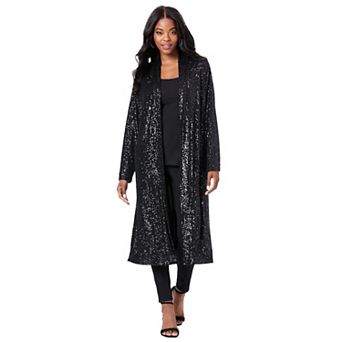 Roaman's Women's Plus Size Plus Size Sequin Duster