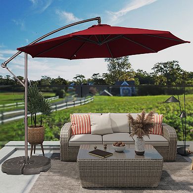 Mondawe 10 Ft Cantilever Patio Offset Umbrella