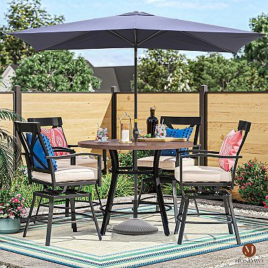 Mondawe 10 Ft Rectangular Outdoor Patio Umbrella With Tilt And Crank