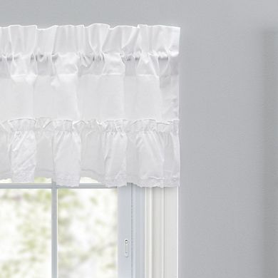 Madelyn Ruffled Victorian 1.5" Rod Pocket Valances For Windows