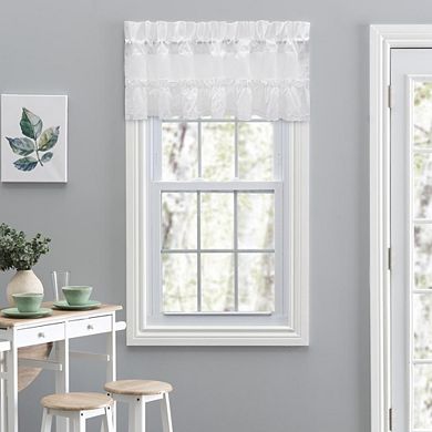 Madelyn Ruffled Victorian 1.5" Rod Pocket Valances For Windows