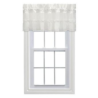 Madelyn Ruffled Victorian 1.5" Rod Pocket Valances For Windows