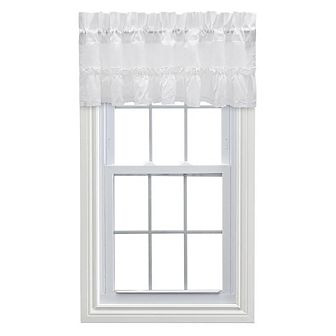 Madelyn Ruffled Victorian 1.5" Rod Pocket Valances For Windows